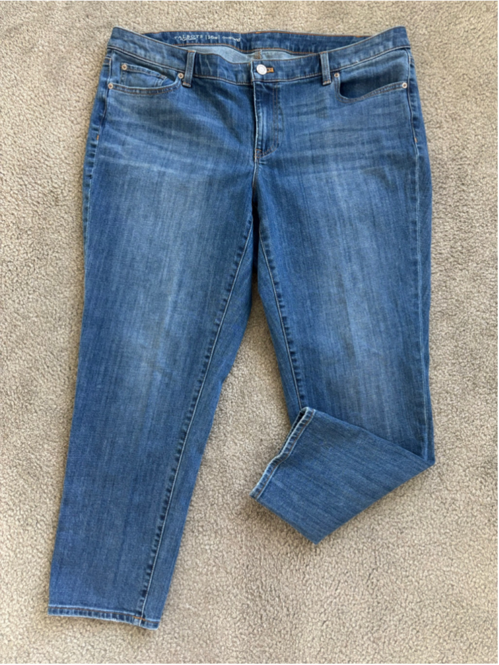 EUC Talbots Flawless Girlfriend Ankle Jeans Classic Preppy | Sz 16W